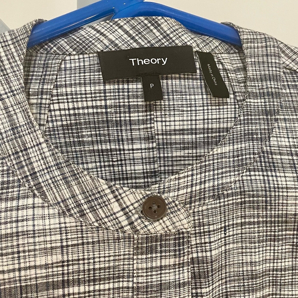Theory Linen Button Down - image 4